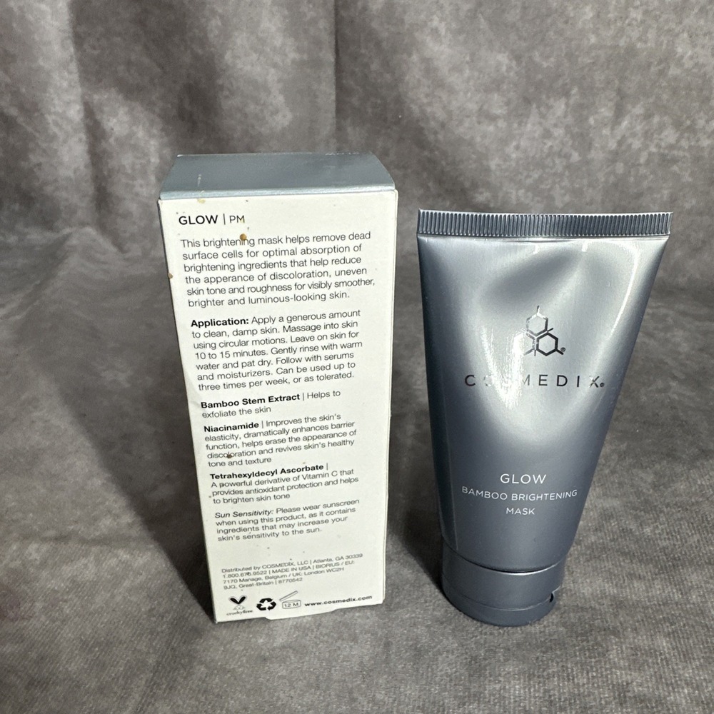 Cosmedix GLOW Bamboo Brightening Mask‎ 2.6 oz/74g Sealed In Box B7 - Picture 5 of 6